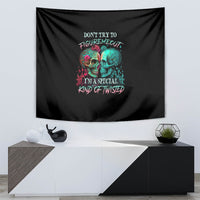 Don't Try To Figure Me Out Skull Tapestry - Wonder Print Shop