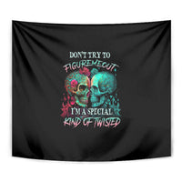 Don't Try To Figure Me Out Skull Tapestry - Wonder Print Shop