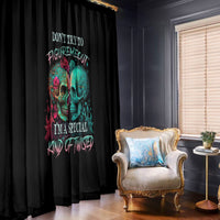 Don't Try To Figure Me Out Skull Window Curtain - Wonder Print Shop