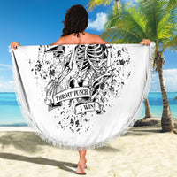 Rock Paper, Sgissors Throat Pungh I Win Beach Blanket - Wonder Print Shop