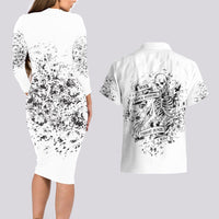 Rock Paper, Sgissors Throat Pungh I Win Couples Matching Long Sleeve Bodycon Dress and Hawaiian Shirt - Wonder Print Shop