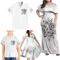 Rock Paper, Sgissors Throat Pungh I Win Family Matching Off Shoulder Maxi Dress and Hawaiian Shirt - Wonder Print Shop