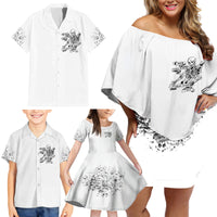 Rock Paper, Sgissors Throat Pungh I Win Family Matching Off Shoulder Short Dress and Hawaiian Shirt - Wonder Print Shop