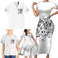 Rock Paper, Sgissors Throat Pungh I Win Family Matching Short Sleeve Bodycon Dress and Hawaiian Shirt - Wonder Print Shop