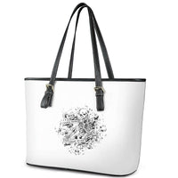 Rock Paper, Sgissors Throat Pungh I Win Leather Tote Bag - Wonder Print Shop