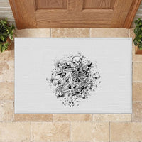 Rock Paper, Sgissors Throat Pungh I Win Rubber Doormat - Wonder Print Shop