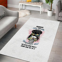 Warning My Mouth Messy Bun Area Rug - Wonder Print Shop