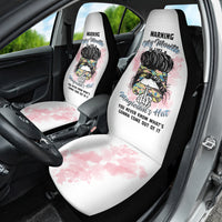 Warning My Mouth Messy Bun Car Seat Cover - Wonder Print Shop