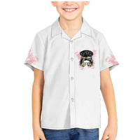 Warning My Mouth Messy Bun Family Matching Mermaid Dress and Hawaiian Shirt - Wonder Print Shop