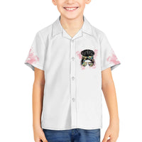 Warning My Mouth Messy Bun Family Matching Puletasi Dress and Hawaiian Shirt - Wonder Print Shop