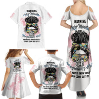 Warning My Mouth Messy Bun Family Matching Summer Maxi Dress and Hawaiian Shirt - Wonder Print Shop