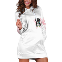 Warning My Mouth Messy Bun Hoodie Dress - Wonder Print Shop