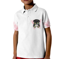 Warning My Mouth Messy Bun Kid Polo Shirt - Wonder Print Shop