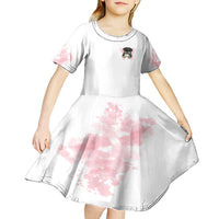 Warning My Mouth Messy Bun Kid Short Sleeve Dress - Wonder Print Shop