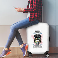 Warning My Mouth Messy Bun Luggage Cover - Wonder Print Shop