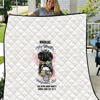 Warning My Mouth Messy Bun Quilt - Wonder Print Shop