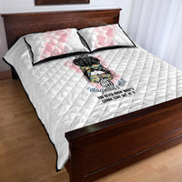 Warning My Mouth Messy Bun Quilt Bed Set - Wonder Print Shop