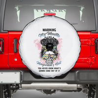 Warning My Mouth Messy Bun Spare Tire Cover - Wonder Print Shop