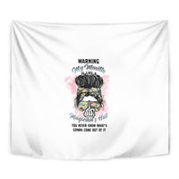 Warning My Mouth Messy Bun Tapestry - Wonder Print Shop