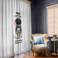 Warning My Mouth Messy Bun Window Curtain - Wonder Print Shop