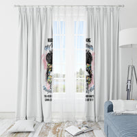Warning My Mouth Messy Bun Window Curtain - Wonder Print Shop