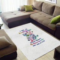 I Try To Avoid Drama Sugar Skull Colorful Area Rug - Wonder Print Shop