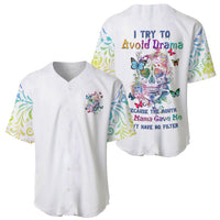 I Try To Avoid Drama Sugar Skull Colorful Baseball Jersey - Wonder Print Shop