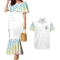 I Try To Avoid Drama Sugar Skull Colorful Couples Matching Mermaid Dress and Hawaiian Shirt - Wonder Print Shop