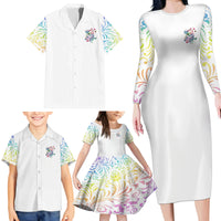 I Try To Avoid Drama Sugar Skull Colorful Family Matching Long Sleeve Bodycon Dress and Hawaiian Shirt - Wonder Print Shop