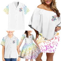 I Try To Avoid Drama Sugar Skull Colorful Family Matching Off Shoulder Short Dress and Hawaiian Shirt - Wonder Print Shop