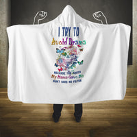 i-try-to-avoid-drama-sugar-skull-colorful-hooded-blanket