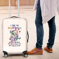 I Try To Avoid Drama Sugar Skull Colorful Luggage Cover - Wonder Print Shop