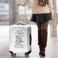 I Try To Avoid Drama Sugar Skull Colorful Luggage Cover - Wonder Print Shop