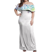 I Try To Avoid Drama Sugar Skull Colorful Off Shoulder Maxi Dress - Wonder Print Shop