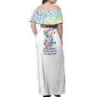 I Try To Avoid Drama Sugar Skull Colorful Off Shoulder Maxi Dress - Wonder Print Shop