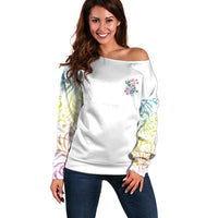 I Try To Avoid Drama Sugar Skull Colorful Off Shoulder Sweater - Wonder Print Shop