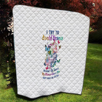 I Try To Avoid Drama Sugar Skull Colorful Quilt - Wonder Print Shop