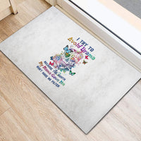 I Try To Avoid Drama Sugar Skull Colorful Rubber Doormat - Wonder Print Shop