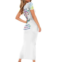 I Try To Avoid Drama Sugar Skull Colorful Short Sleeve Bodycon Dress - Wonder Print Shop