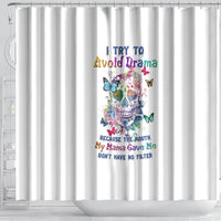 i-try-to-avoid-drama-sugar-skull-colorful-shower-curtain