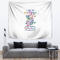 I Try To Avoid Drama Sugar Skull Colorful Tapestry - Wonder Print Shop