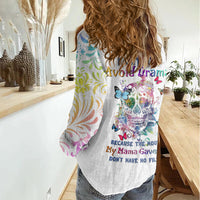 I Try To Avoid Drama Sugar Skull Colorful Women Casual Shirt - Wonder Print Shop