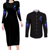 My Give A F Is Broken All Couples Matching Long Sleeve Bodycon Dress and Long Sleeve Button Shirt - Wonder Print Shop