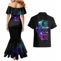 My Give A F Is Broken All Couples Matching Mermaid Dress and Hawaiian Shirt - Wonder Print Shop