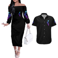 My Give A F Is Broken All Couples Matching Off The Shoulder Long Sleeve Dress and Hawaiian Shirt - Wonder Print Shop