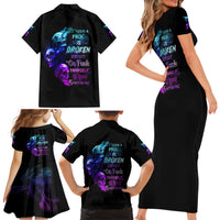 My Give A F Is Broken All Family Matching Short Sleeve Bodycon Dress and Hawaiian Shirt - Wonder Print Shop