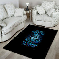My Demons Out To Play Skull Area Rug - Wonder Print Shop