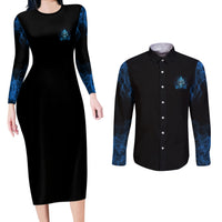 My Demons Out To Play Skull Couples Matching Long Sleeve Bodycon Dress and Long Sleeve Button Shirt - Wonder Print Shop