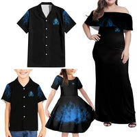 My Demons Out To Play Skull Family Matching Off Shoulder Maxi Dress and Hawaiian Shirt - Wonder Print Shop