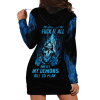 My Demons Out To Play Skull Hoodie Dress - Wonder Print Shop